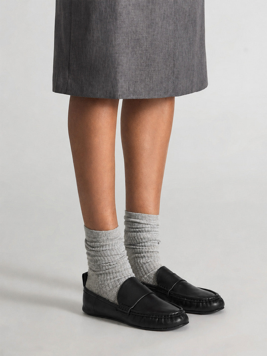 Lauria Black Nappa Slip-ins