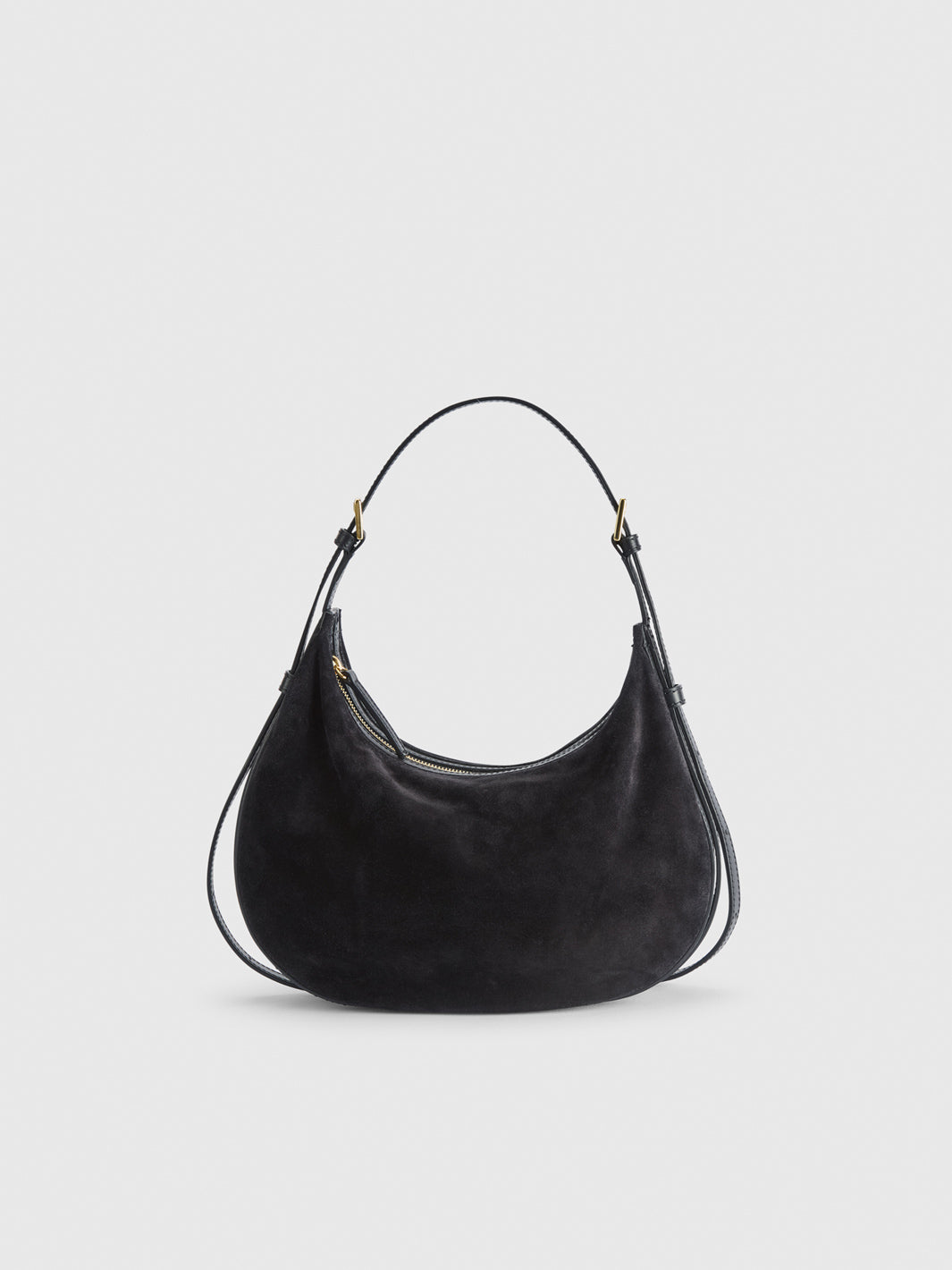 Liveri Black Suede/Leather Small hobo bag