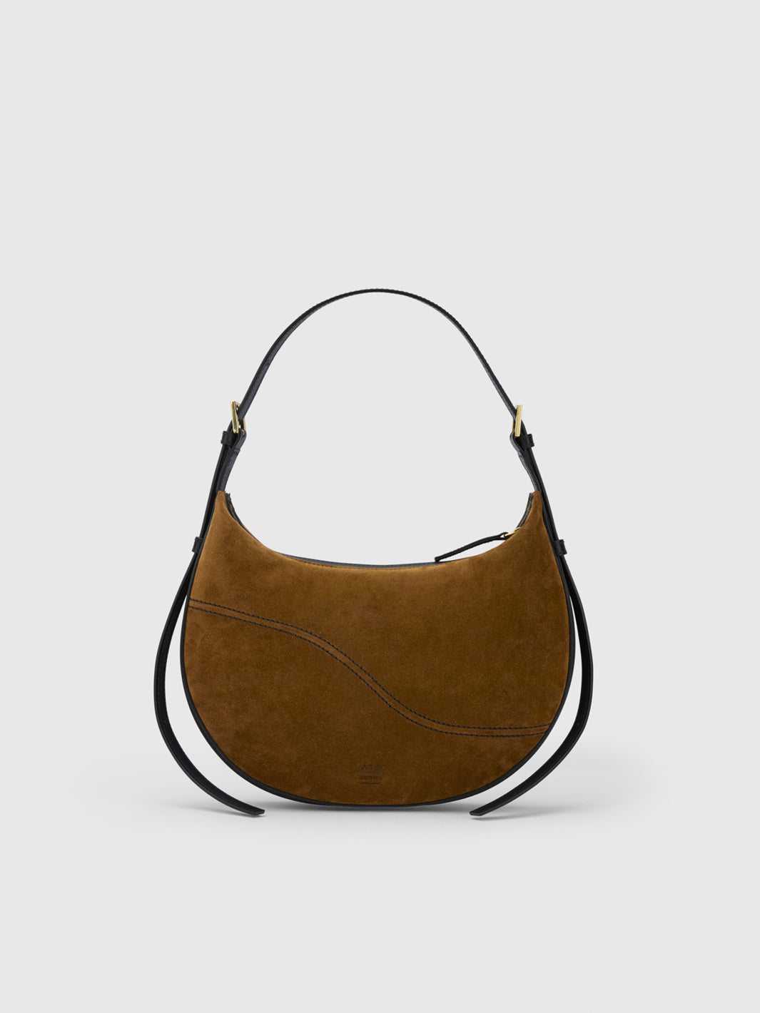 Liveri Cannella/Black Suede/Leather Small hobo bag