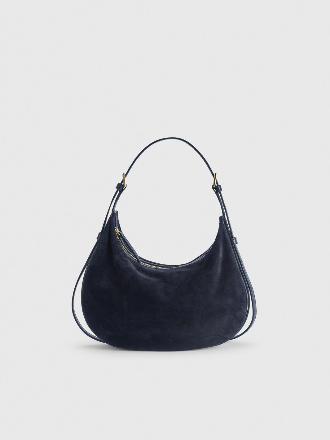 Liveri Mirtillo Suede/Leather Small hobo bag
