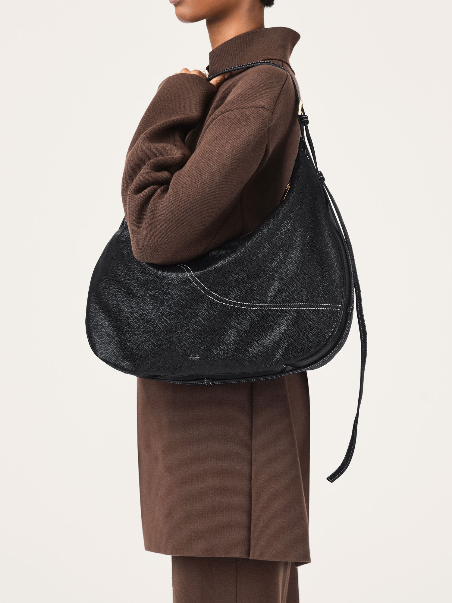 Oversized leather hobo bag shop