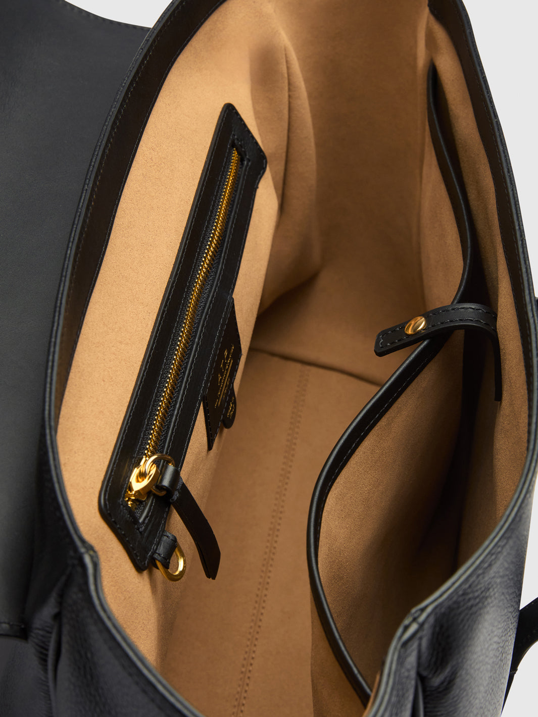 Merlara Black Grained Leather/Leather Large handbag | ATP Atelier