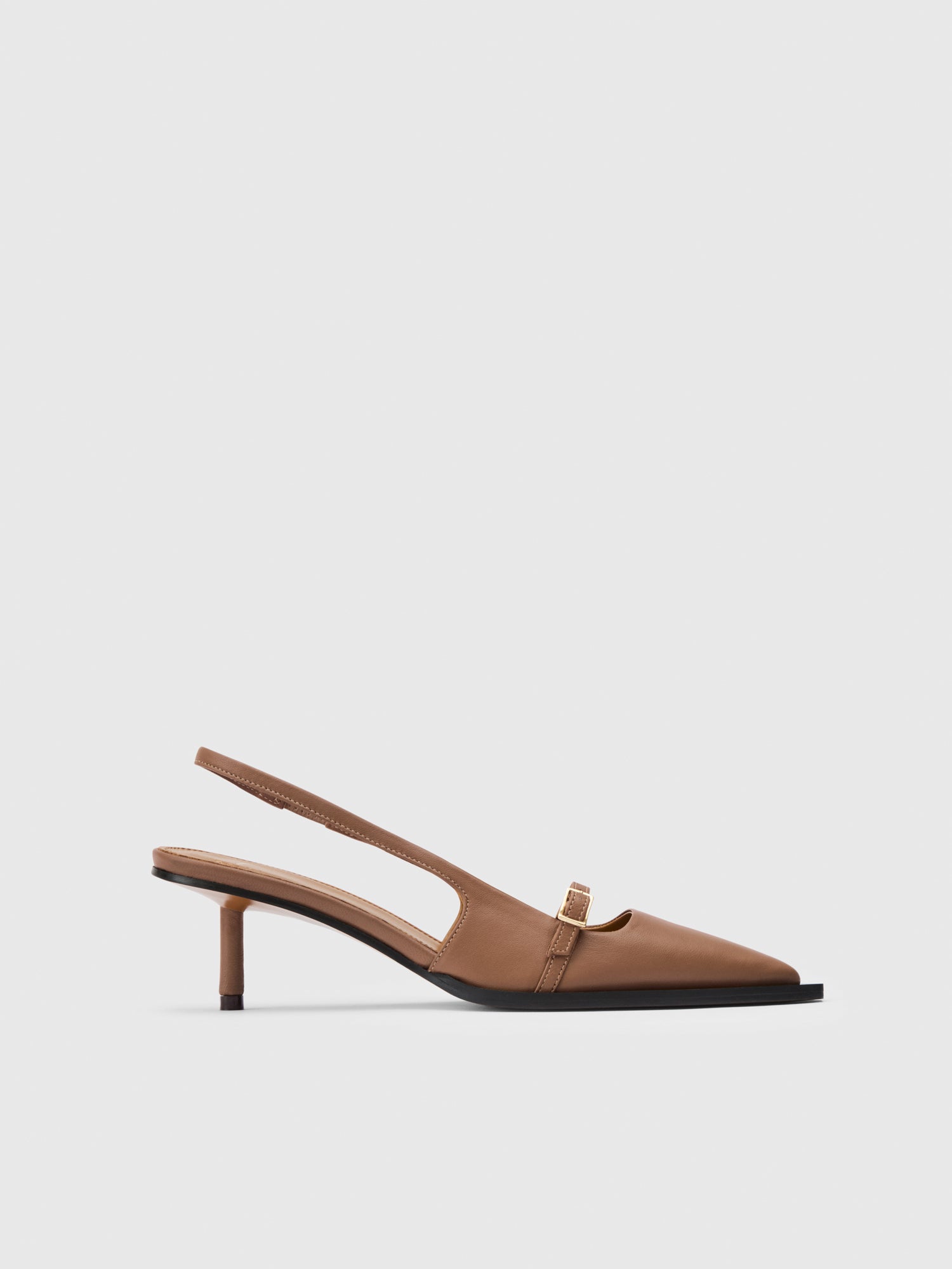 Mira Hazelnut Nappa Slingbacks