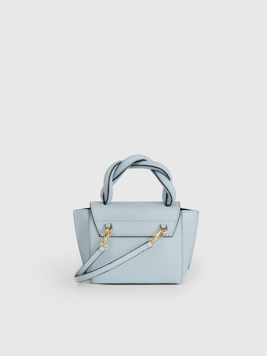Montalbano Pastel Blue Leather/Nappa Mini handbag
