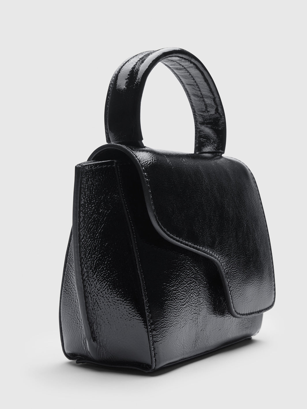 Montalcino Black Naplak Leather Mini handbag