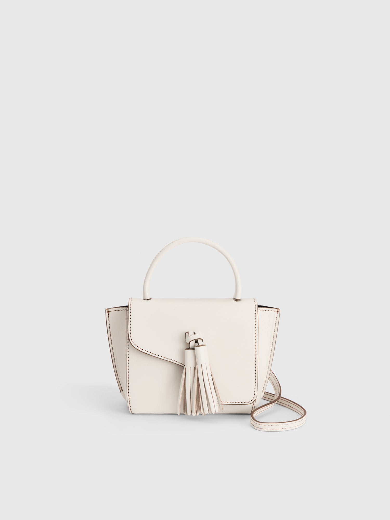 Montalcino Tassel Linen Leather Mini handbag