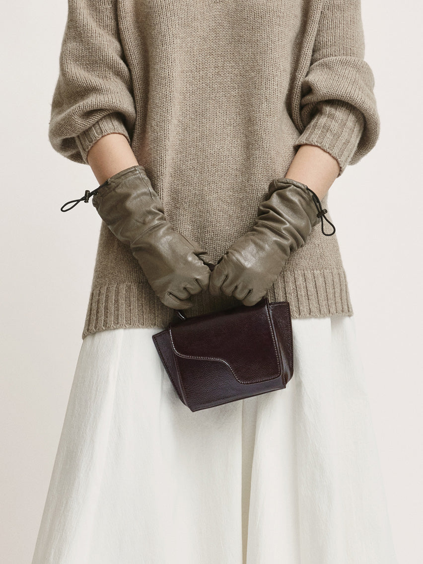 Montalcino Walnut Naplak Leather Mini handbag
