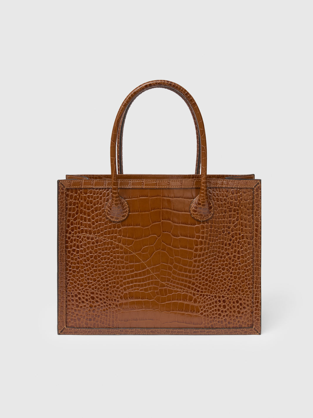 Montefalcione Cannella Printed Croco Book bag