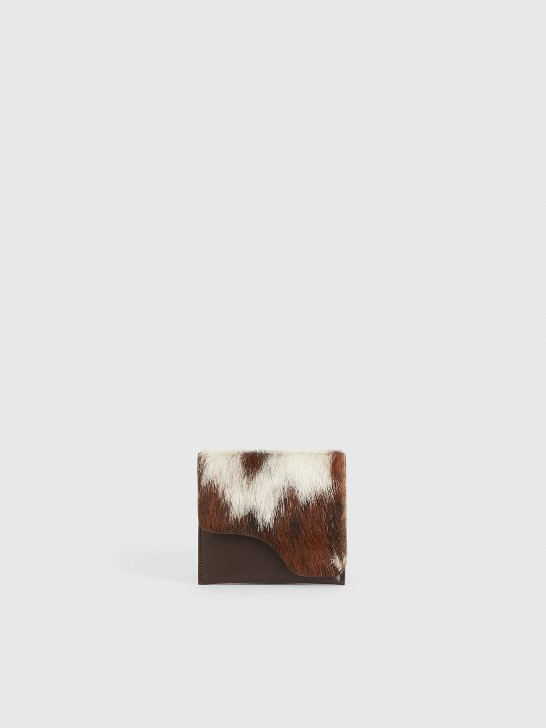 Olba Unique/Walnut Cow Print/Leather Wallet