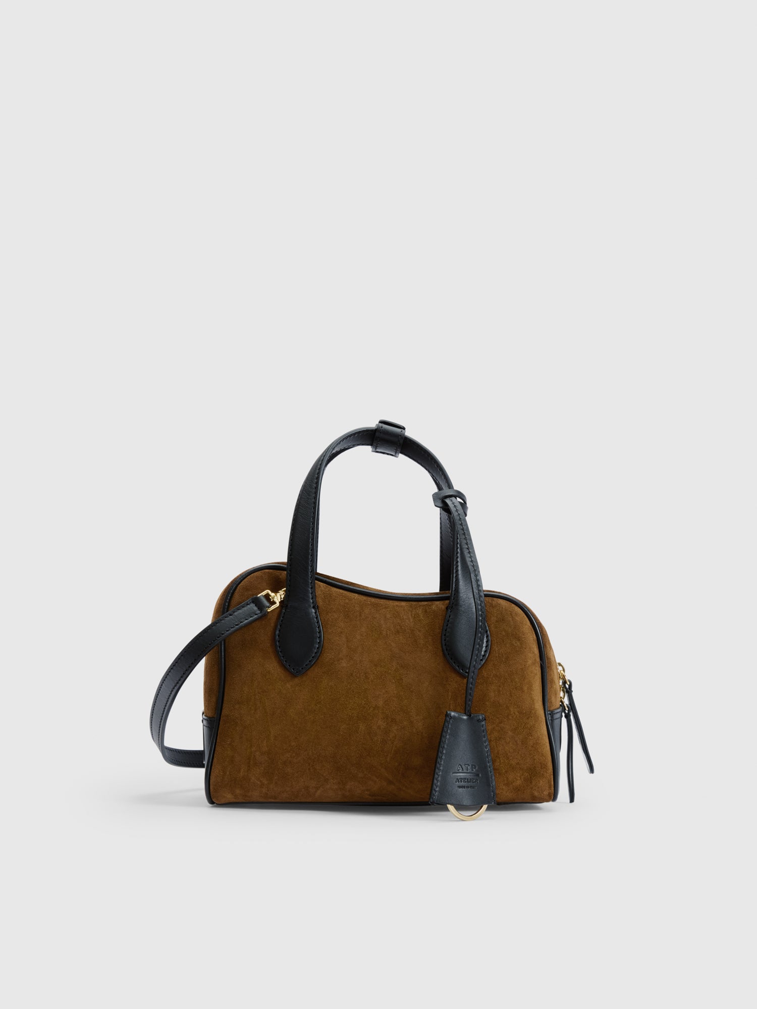 Ormelle Cannella/Black Suede/Leather Top handle bag