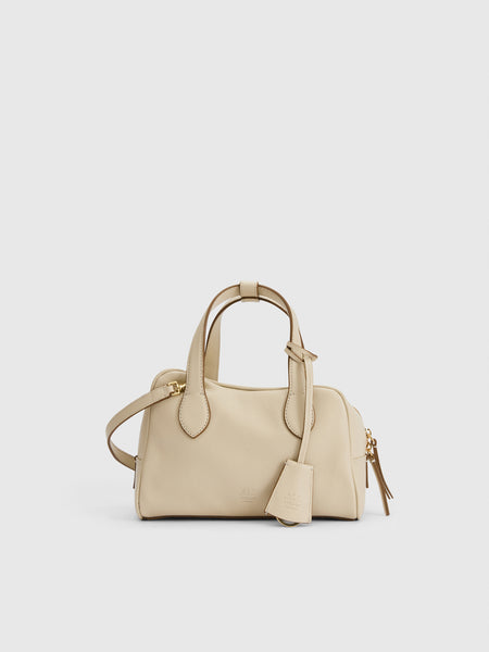 Ormelle Mandorla Grained Leather Top handle bag | ATP Atelier