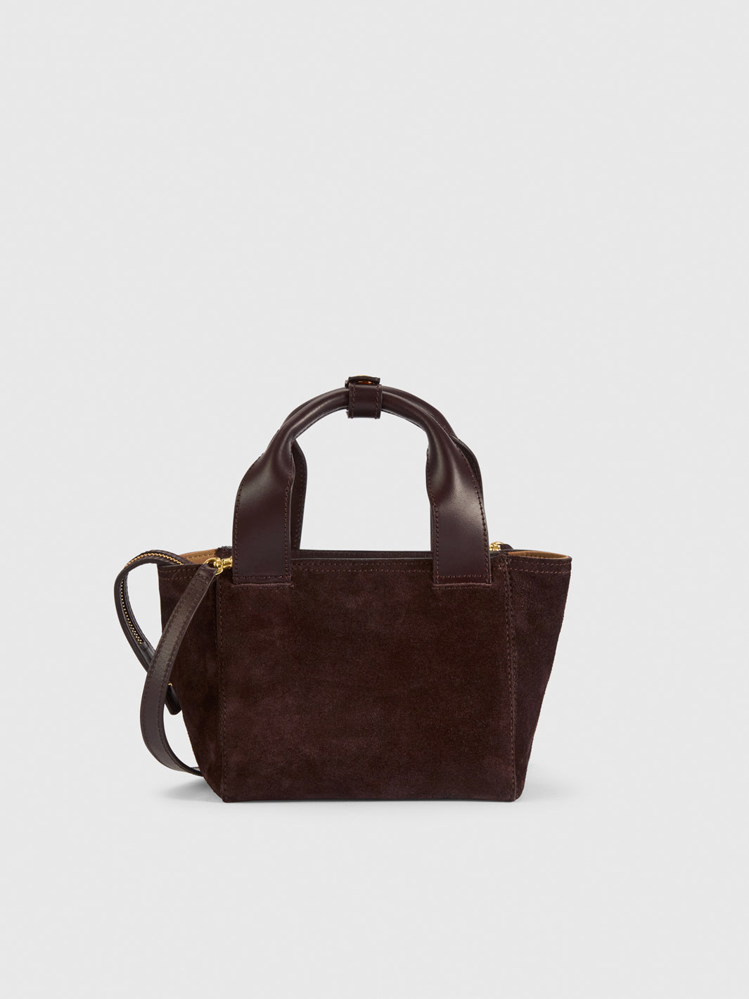 Padova Walnut Suede/Leather Mini tote bag