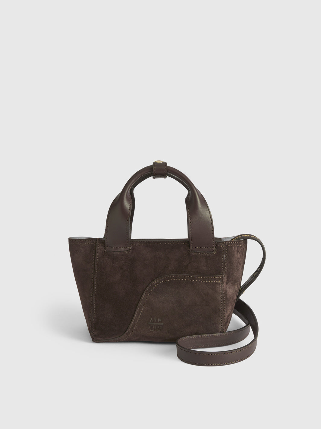 Padova Walnut Suede/Leather Mini tote bag