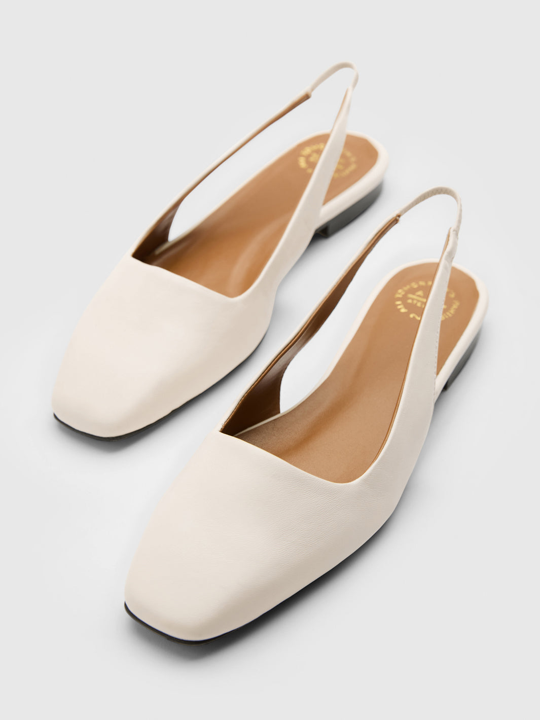 Plesio Linen Nappa Flat Slingbacks