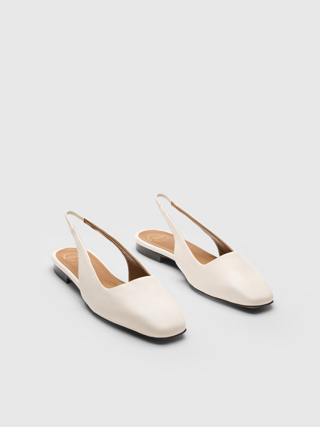 Plesio Linen Nappa Flat Slingbacks