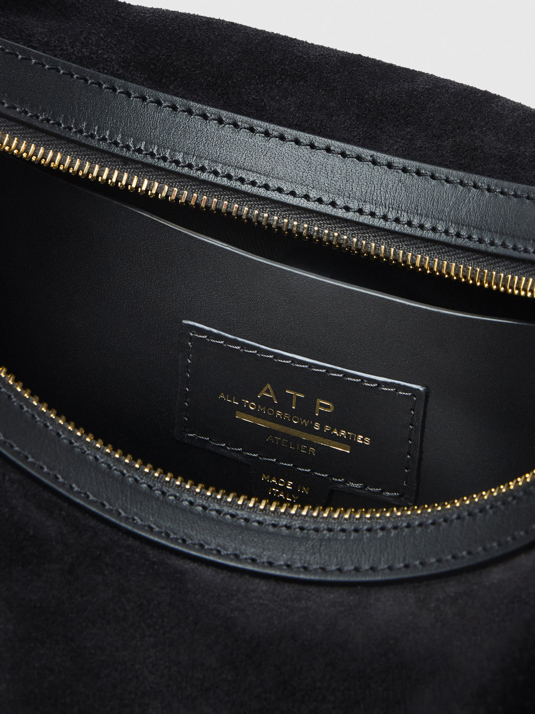 Potenza Black Suede/Leather Large hobo bag