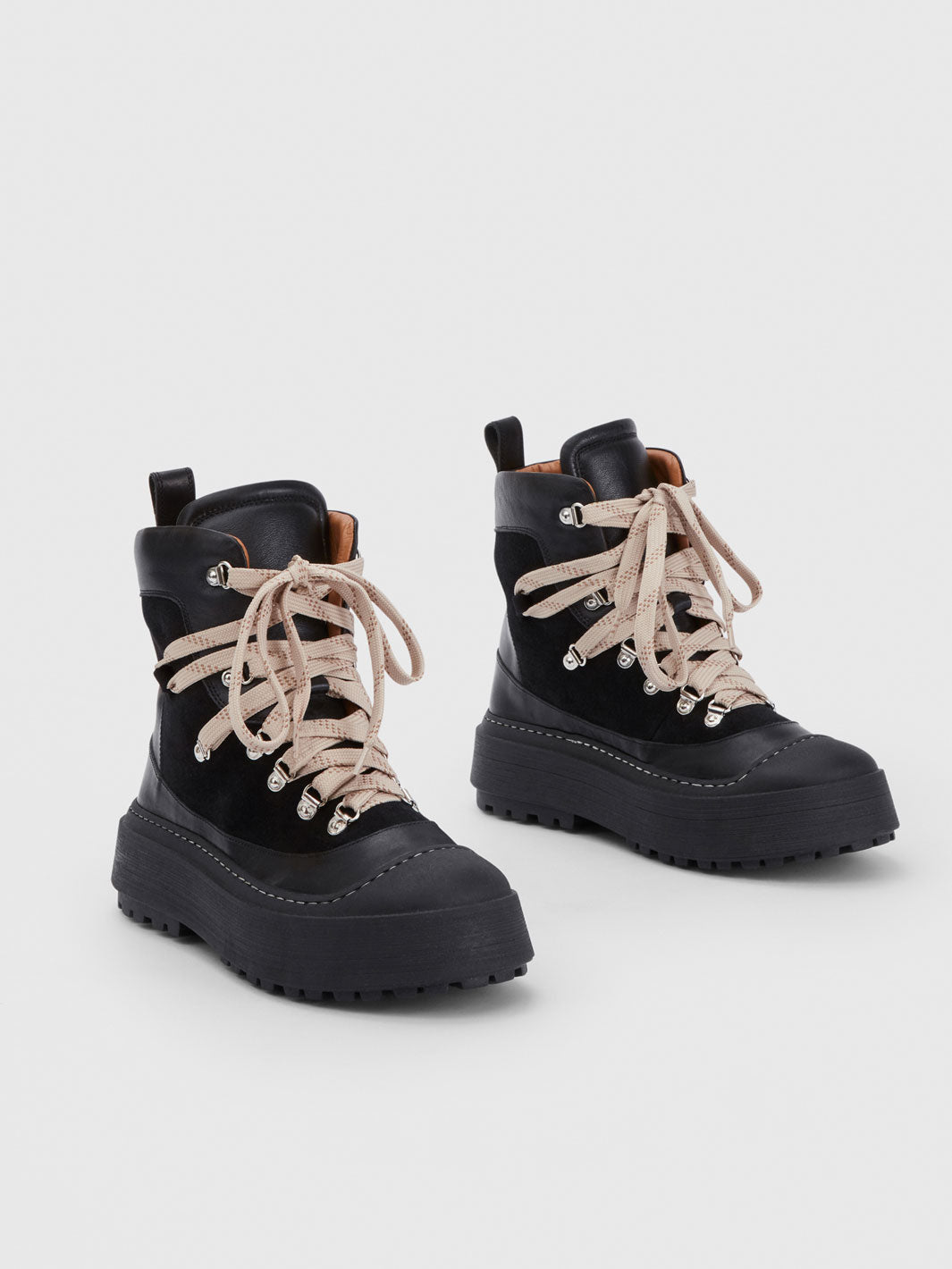 Riardo Black Leather/Suede/Nappa Hiking boots
