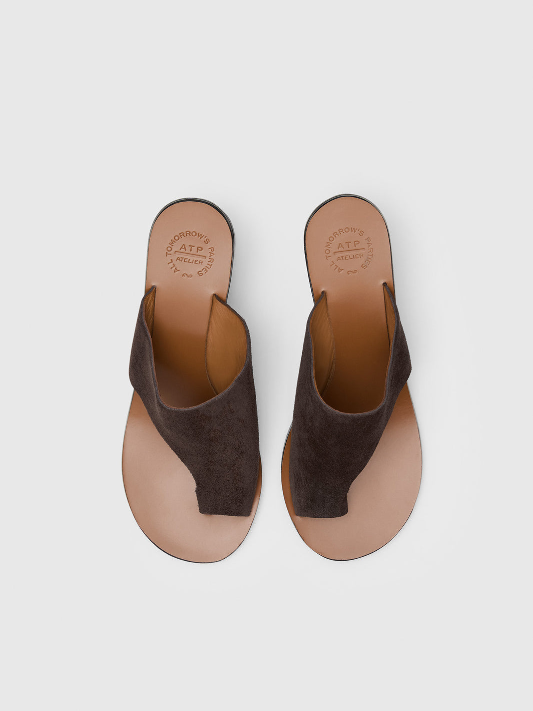 Rosate Walnut Suede Cutout heeled sandals