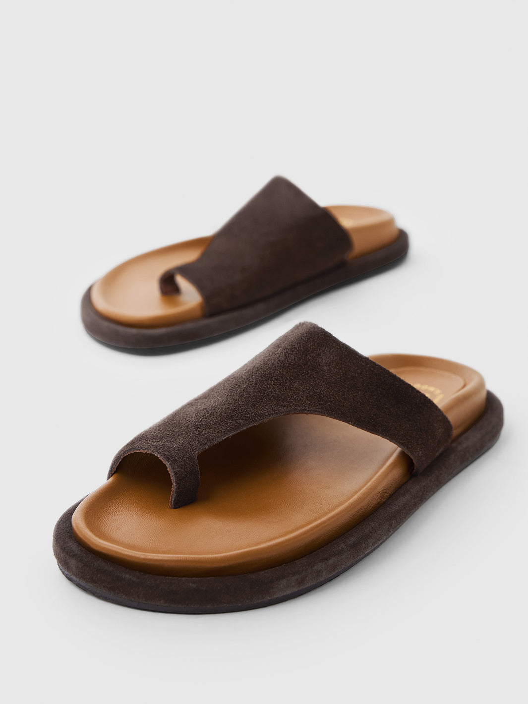 Rosanna Walnut Suede Comfy sandals