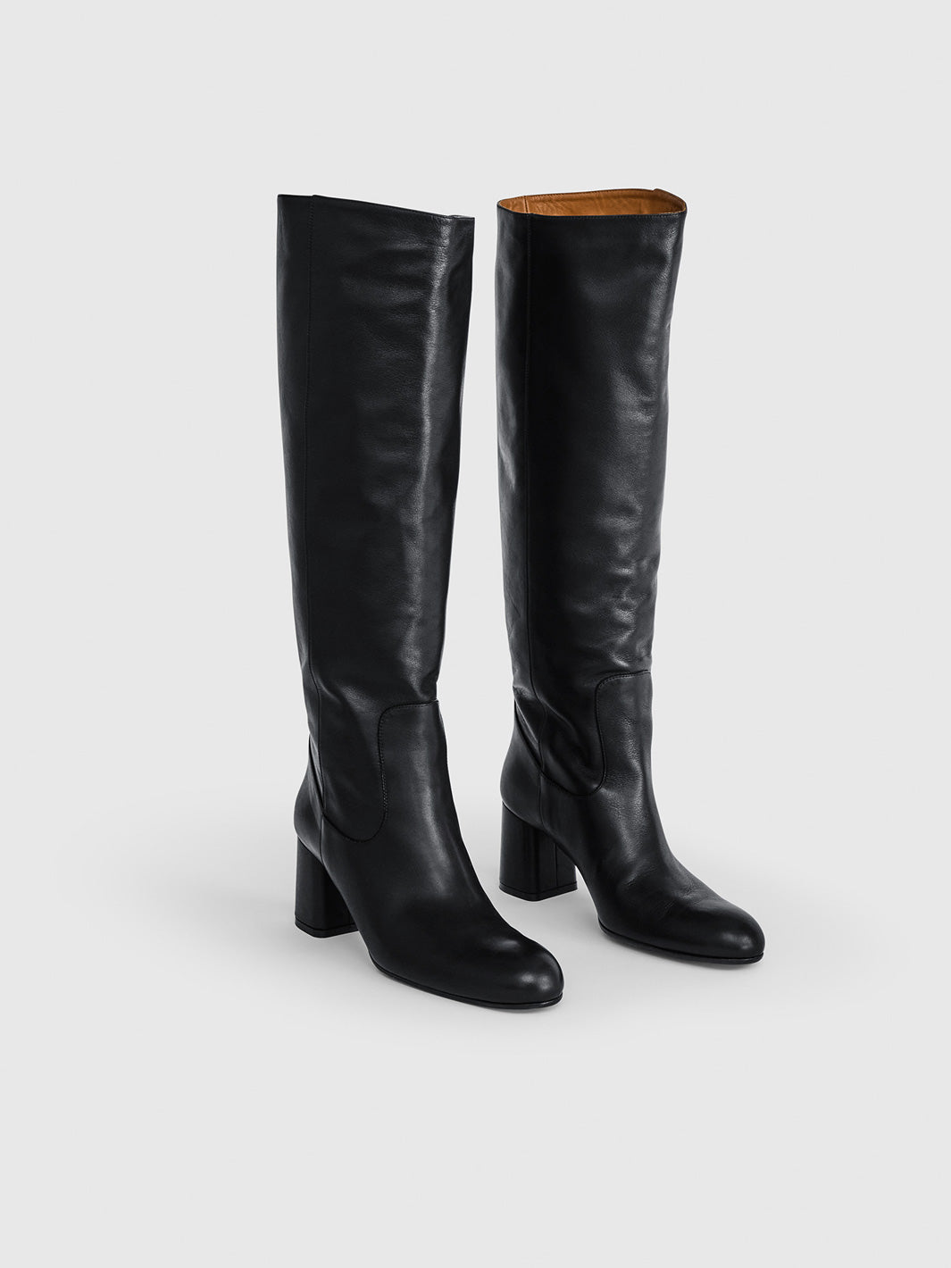 Sarconi Black Leather Knee high boots