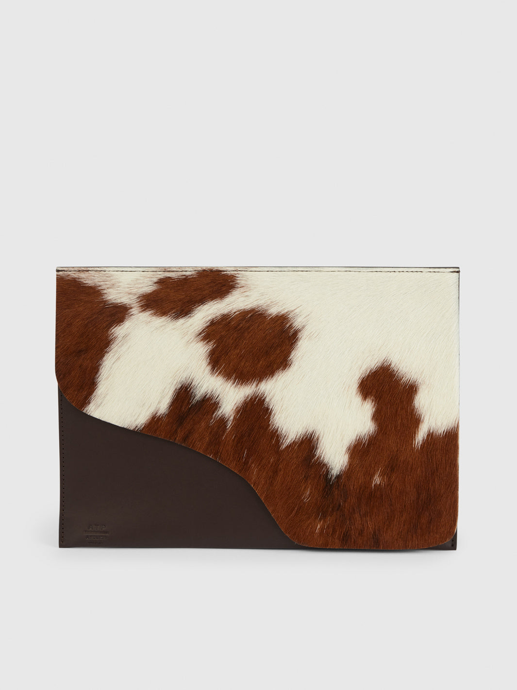 Sardegna Media Unique/Walnut Cow Print/Leather Laptop case