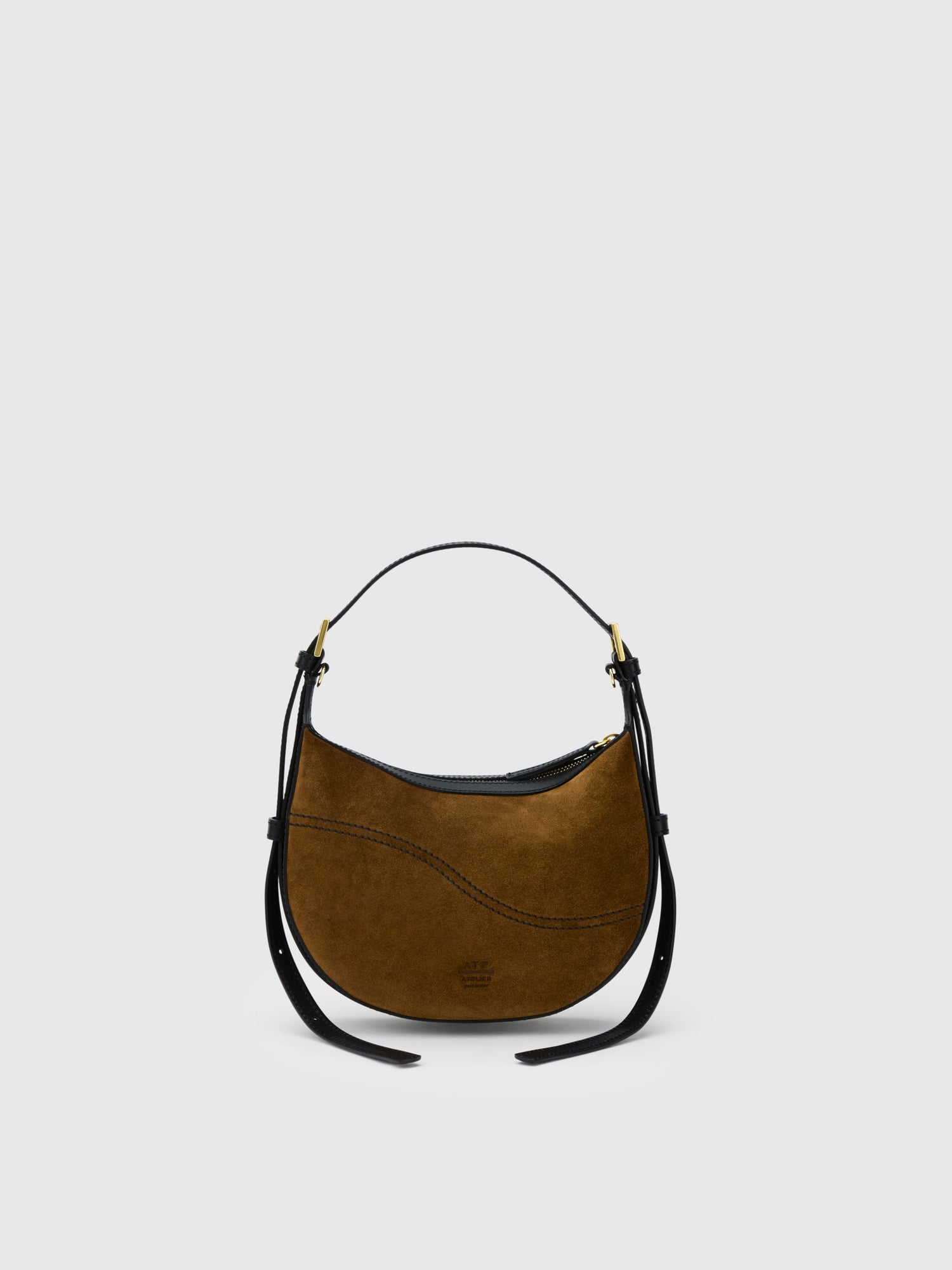 Silea Cannella/Black Suede/Leather Mini hobo bag ATP Atelier