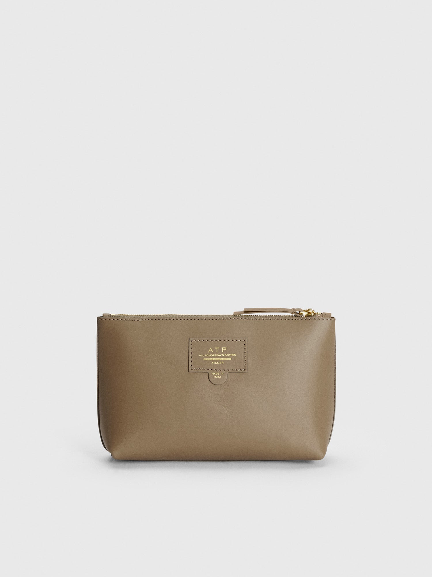 Solaio Moss Leather Beauty Bag