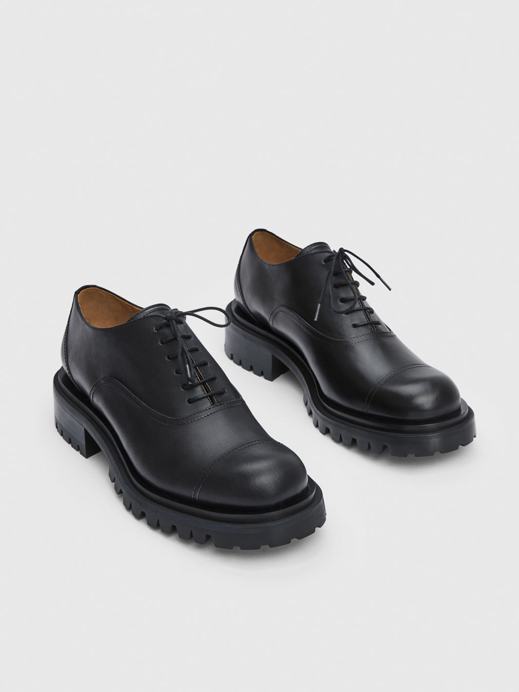 Spinea Black Leather Lace-up shoes