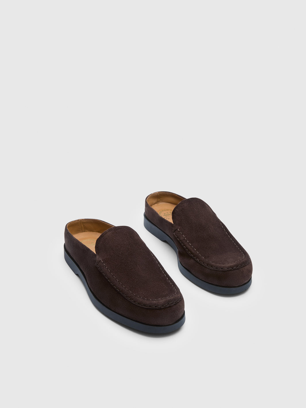 Tenno Walnut Suede Slip-ins