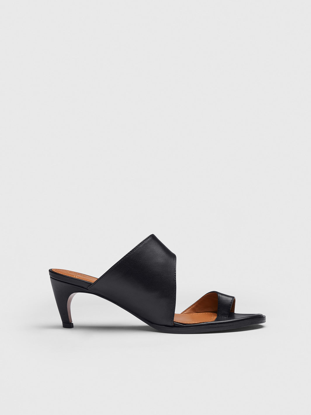 Trivento Black Nappa Cutout heeled sandals
