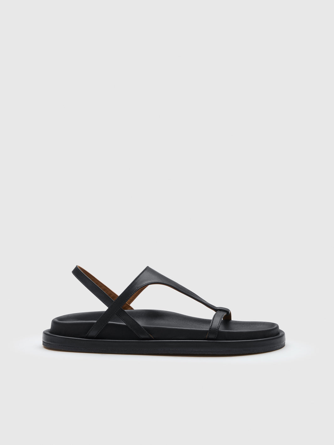 Ultimo Black Leather Comfy sandals