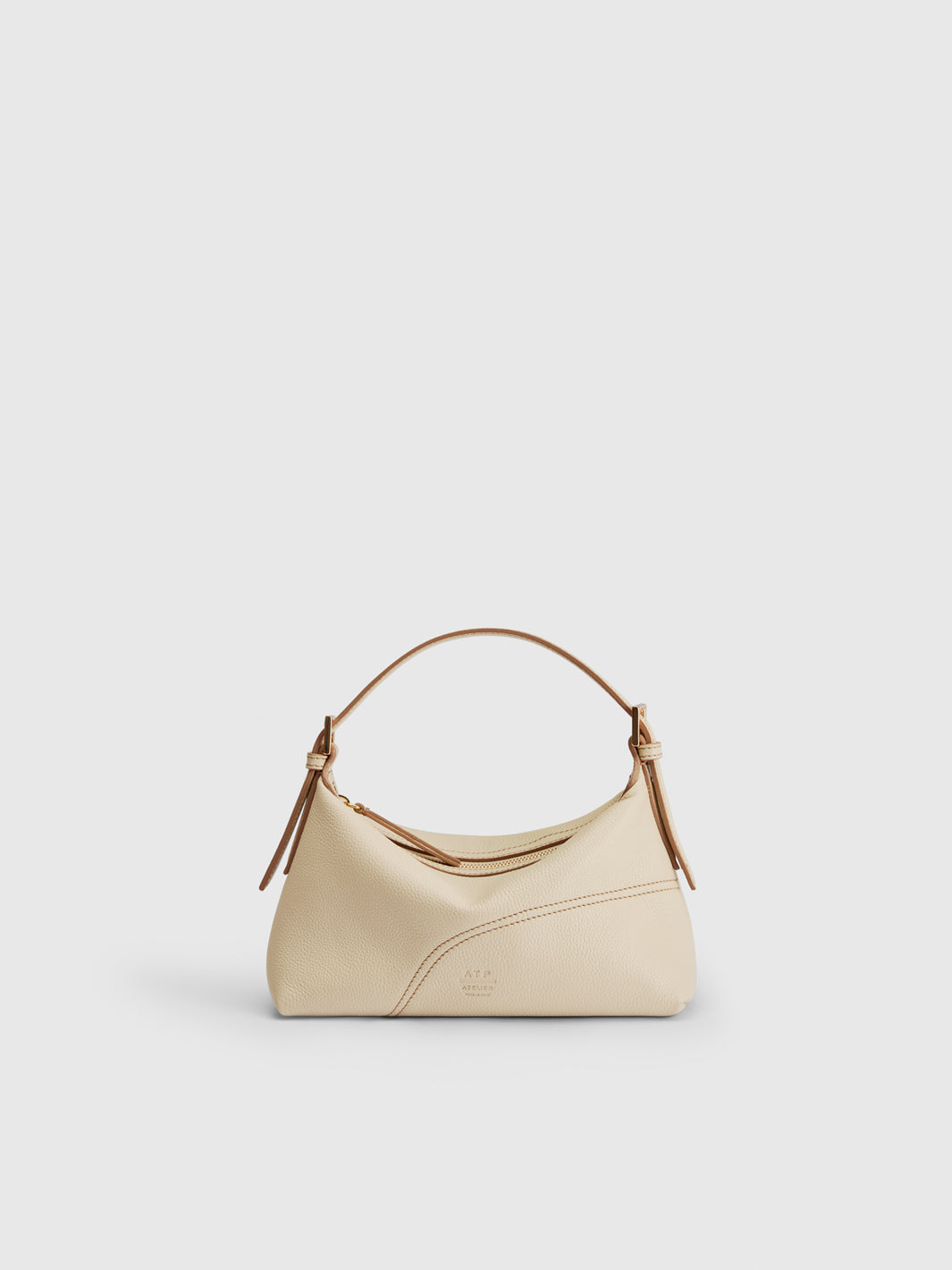 Vadena Mandorla Grained Leather Pouch