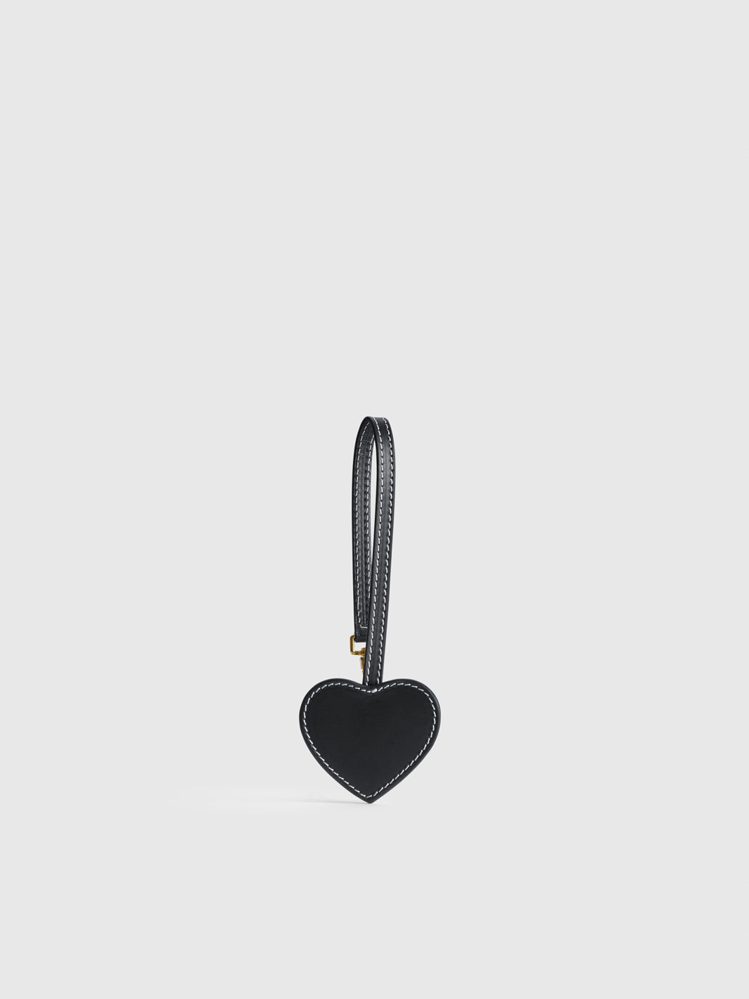 Venosta Black/Contrast Stitch Leather Key chain