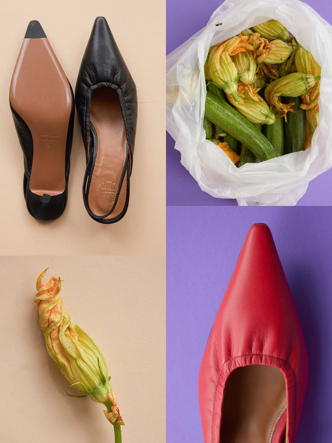 Lana Black Shiny Nappa Slingbacks