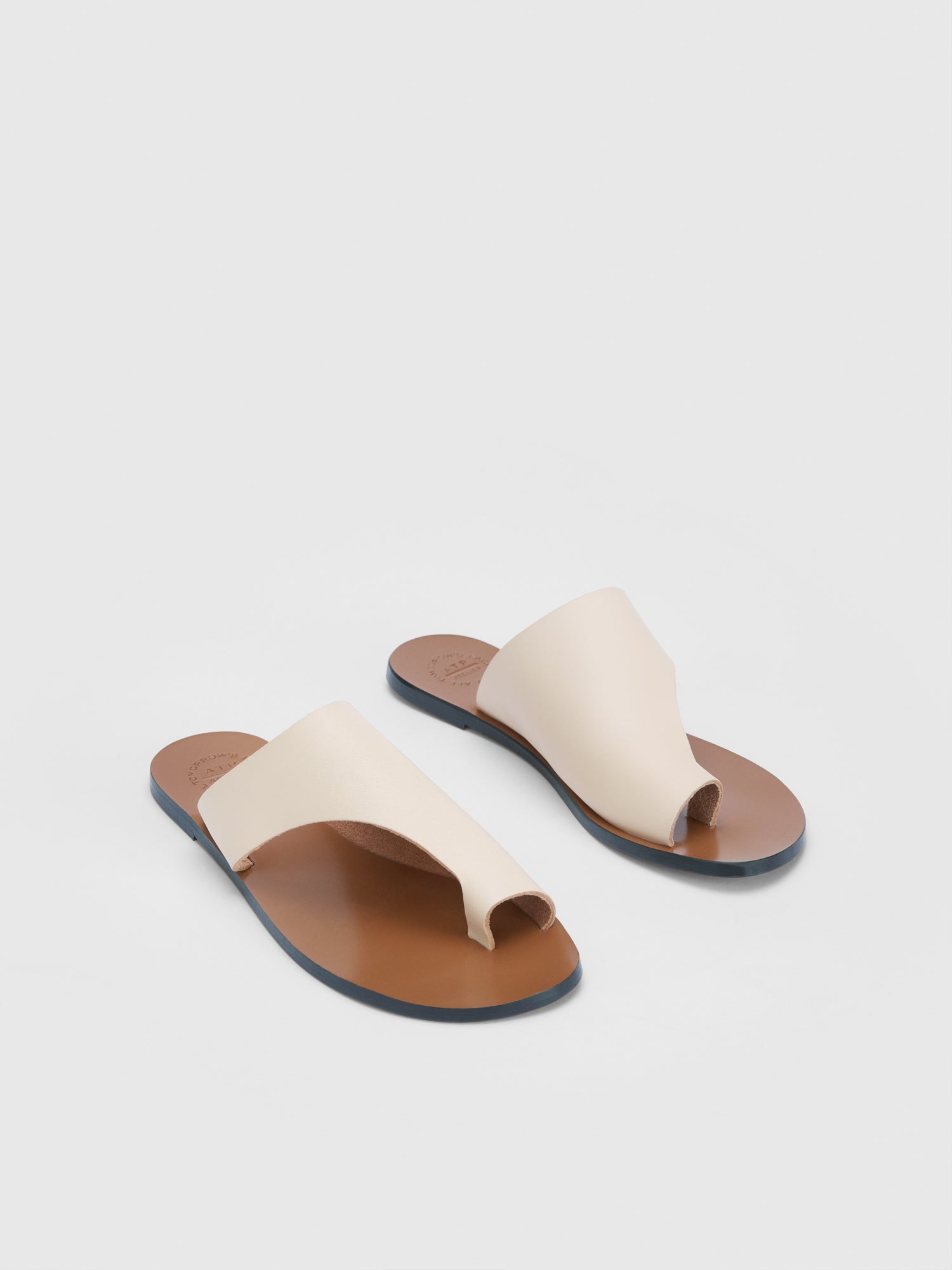 Rosa Limestone Leather Cutout sandals