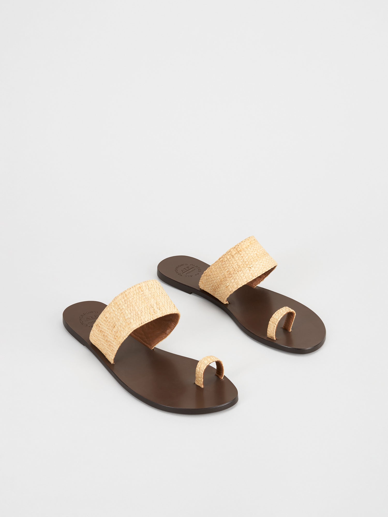 Astrid Natural Raffia Flat sandals