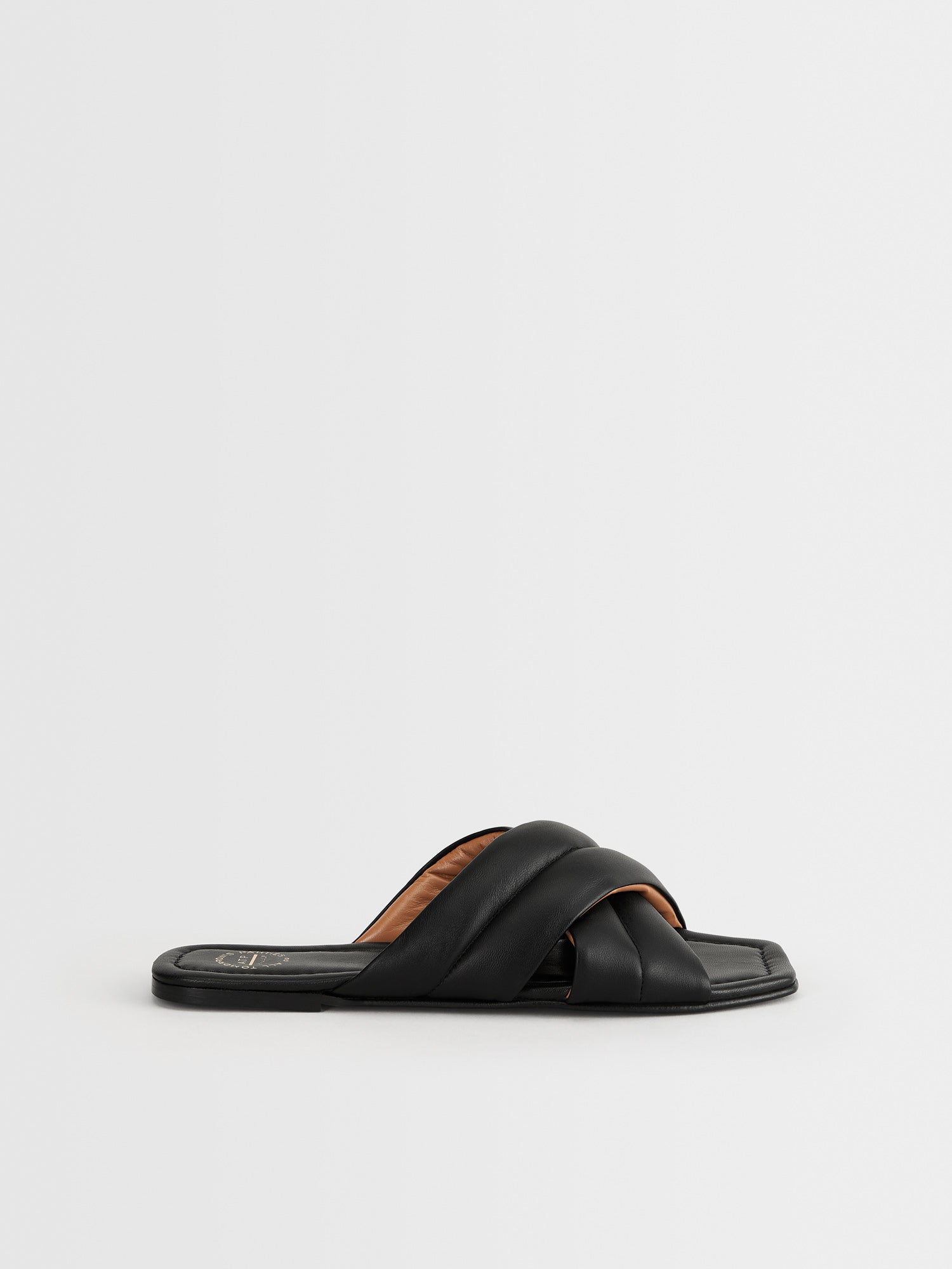Cotti Black Nappa Flat sandals