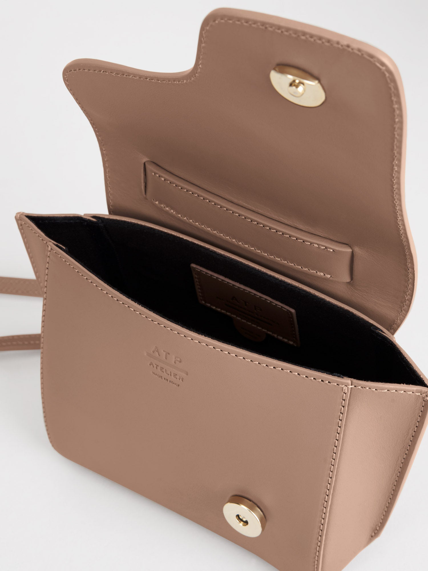 Liveri Black/Contrast Stitch Grained leather Small hobo bag – ATP Atelier  USA