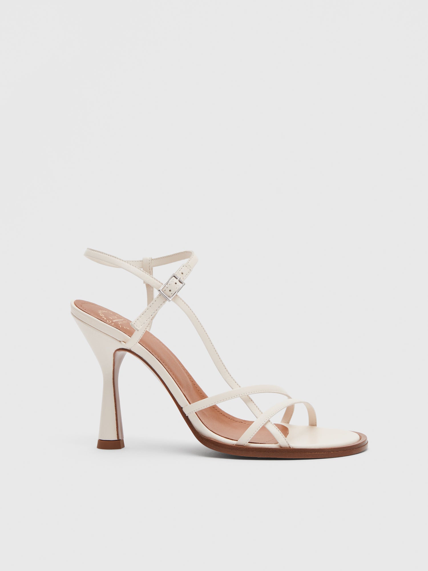 Amalfi Linen Nappa Strappy heeled sandals