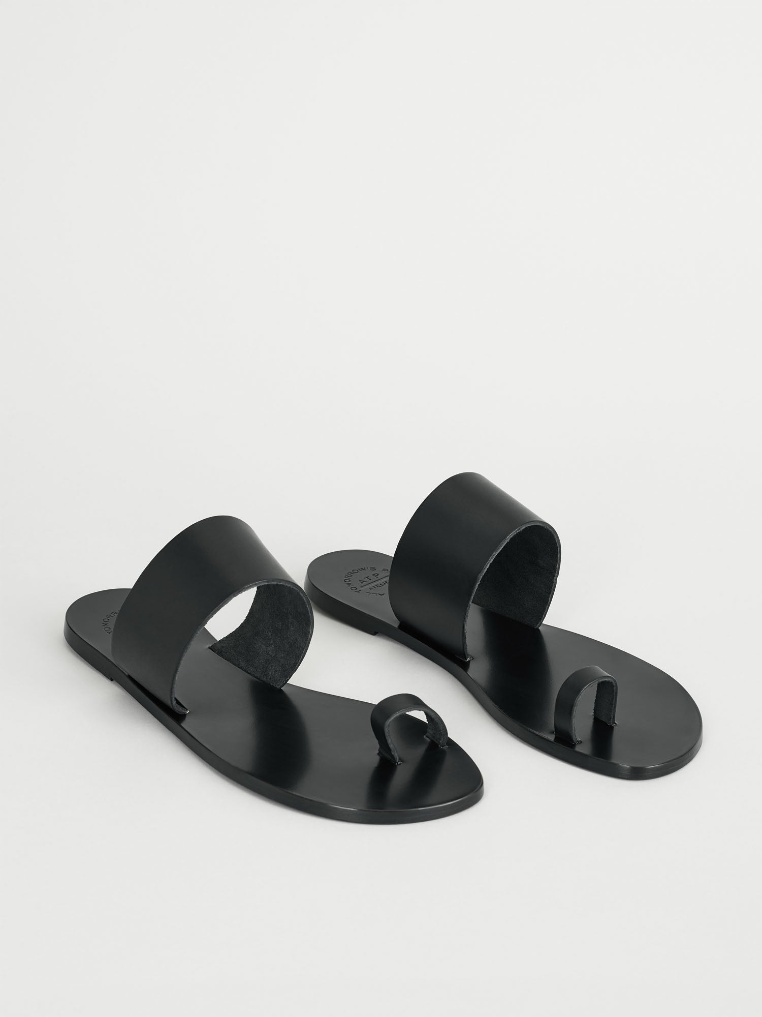 ATP Atelier Astrid Leather Sandals Black