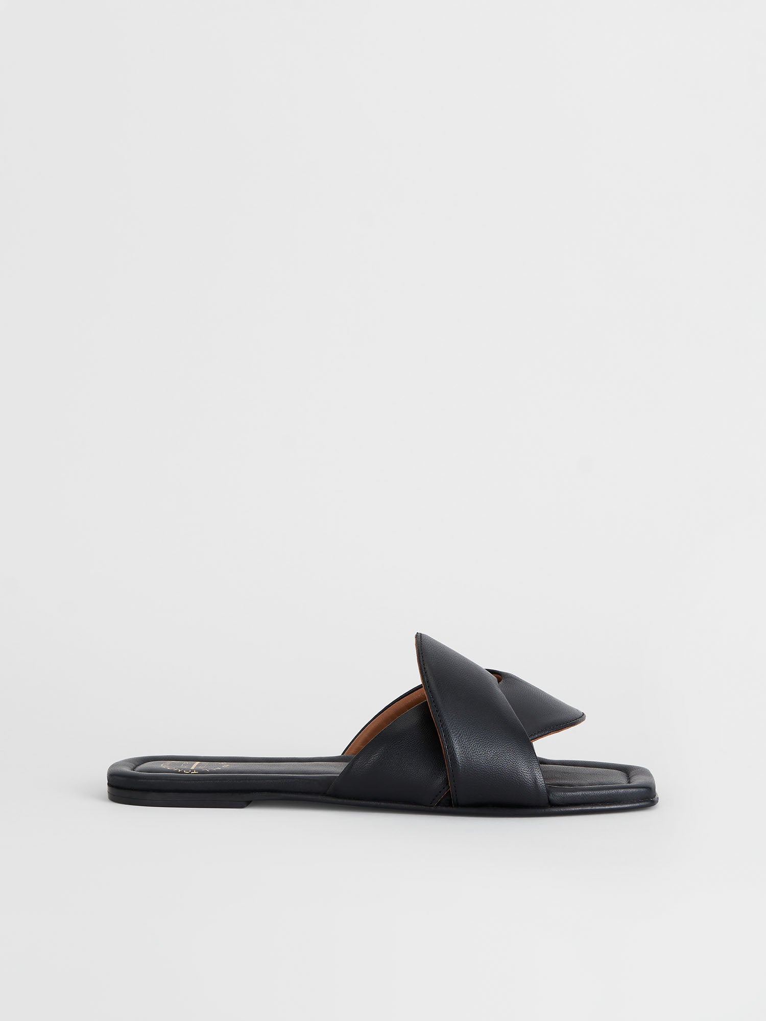 Capurso Black Nappa Flat sandals – ATP Atelier