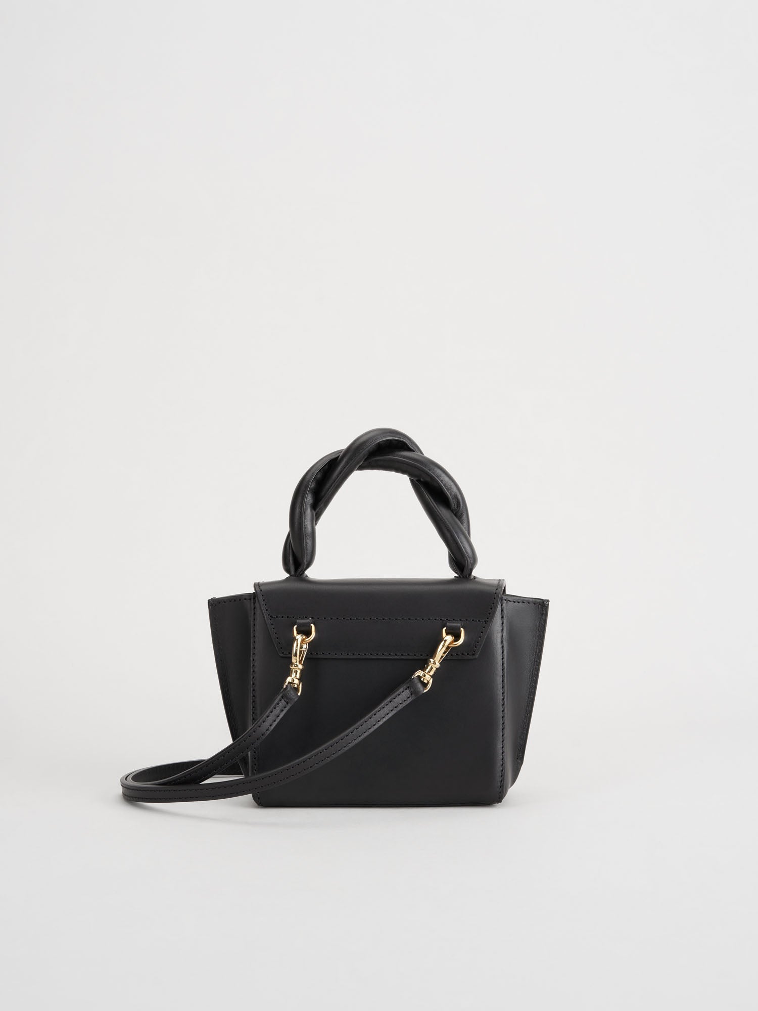 Montalbano Black Leather/Nappa Mini handbag | ATP Atelier
