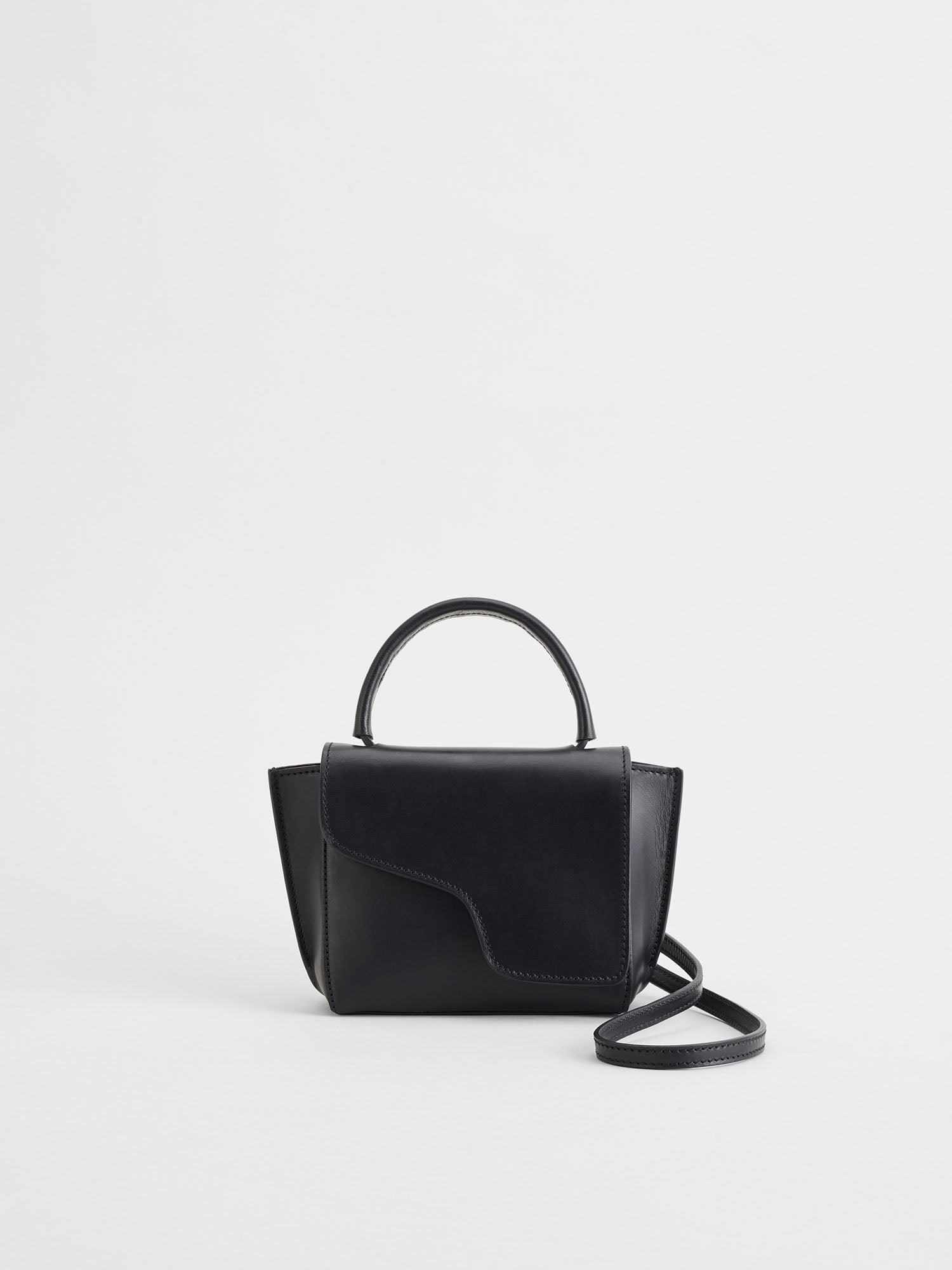 Montalcino Black Leather Mini handbag