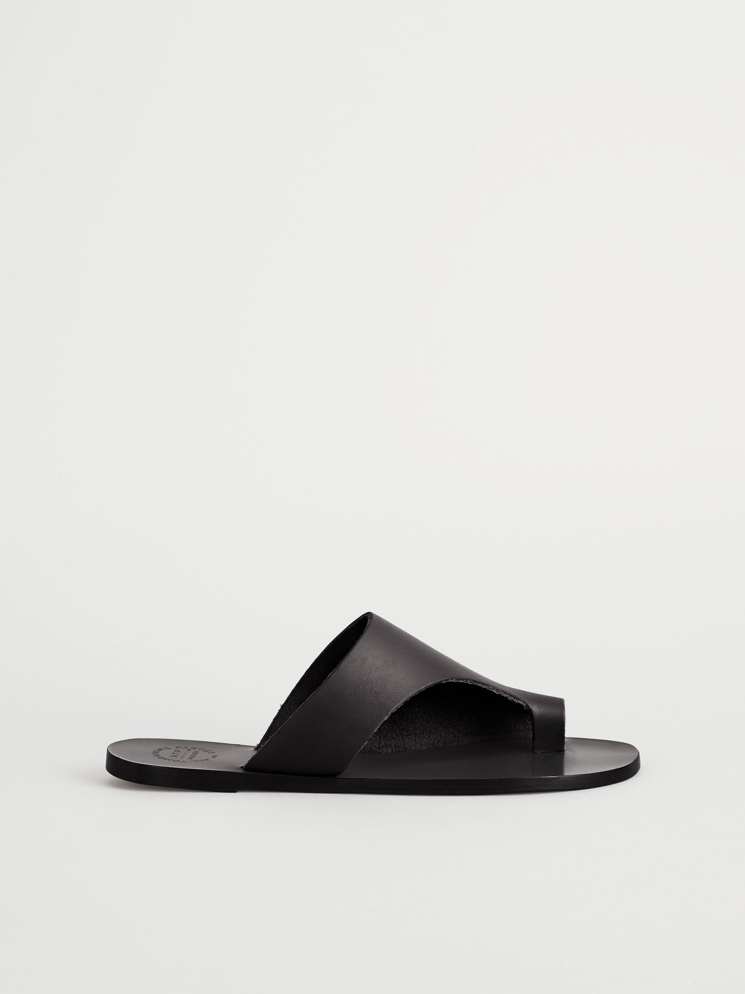 Rosa Black Leather Cutout sandals – ATP Atelier