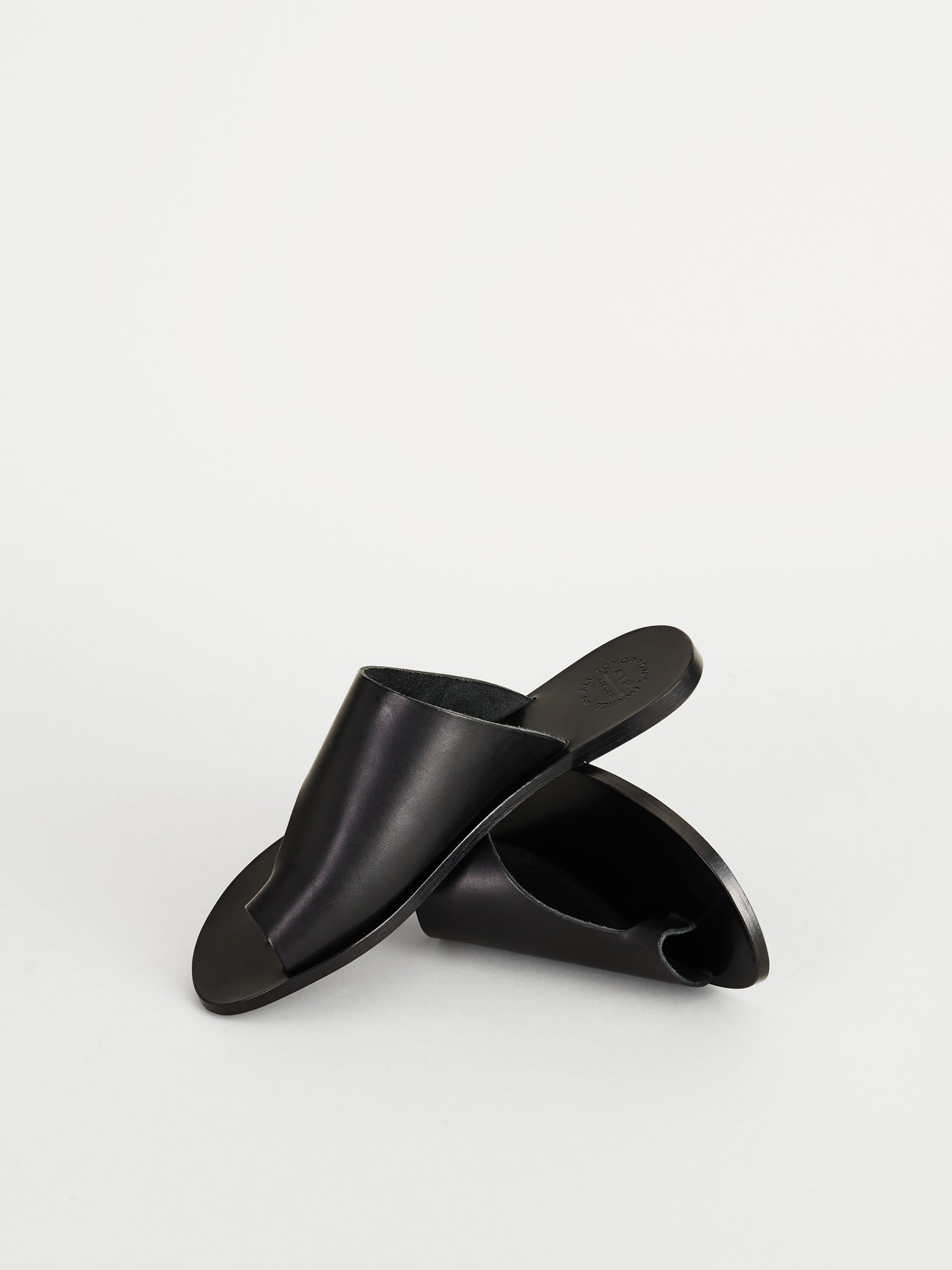 Rosa Black Leather Cutout sandals