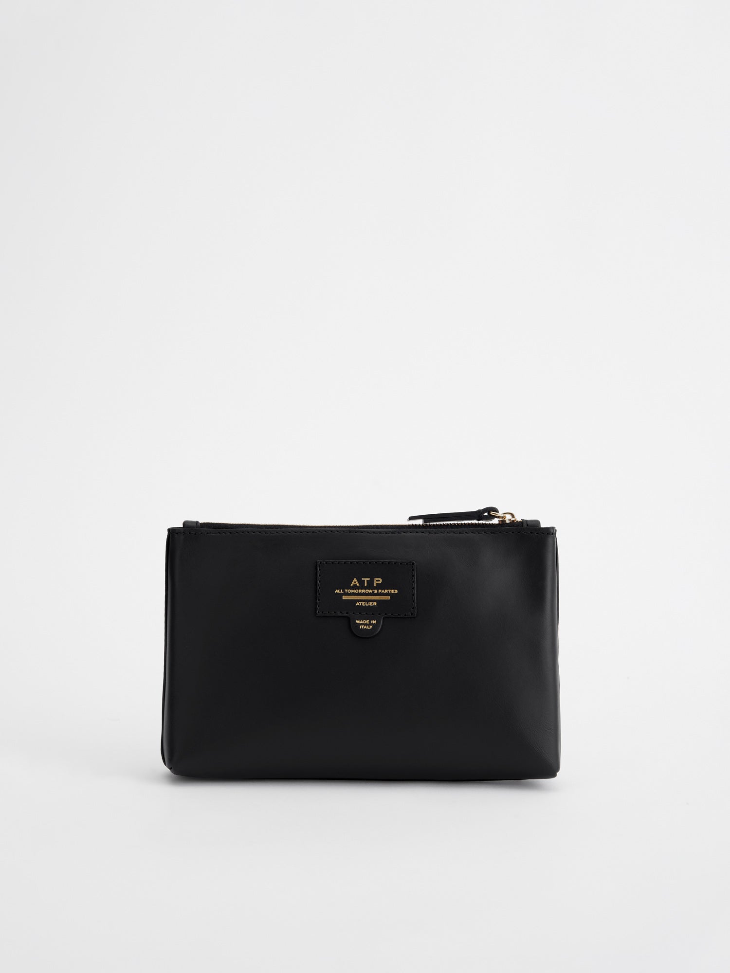 Solaio Black Leather Beauty Bag