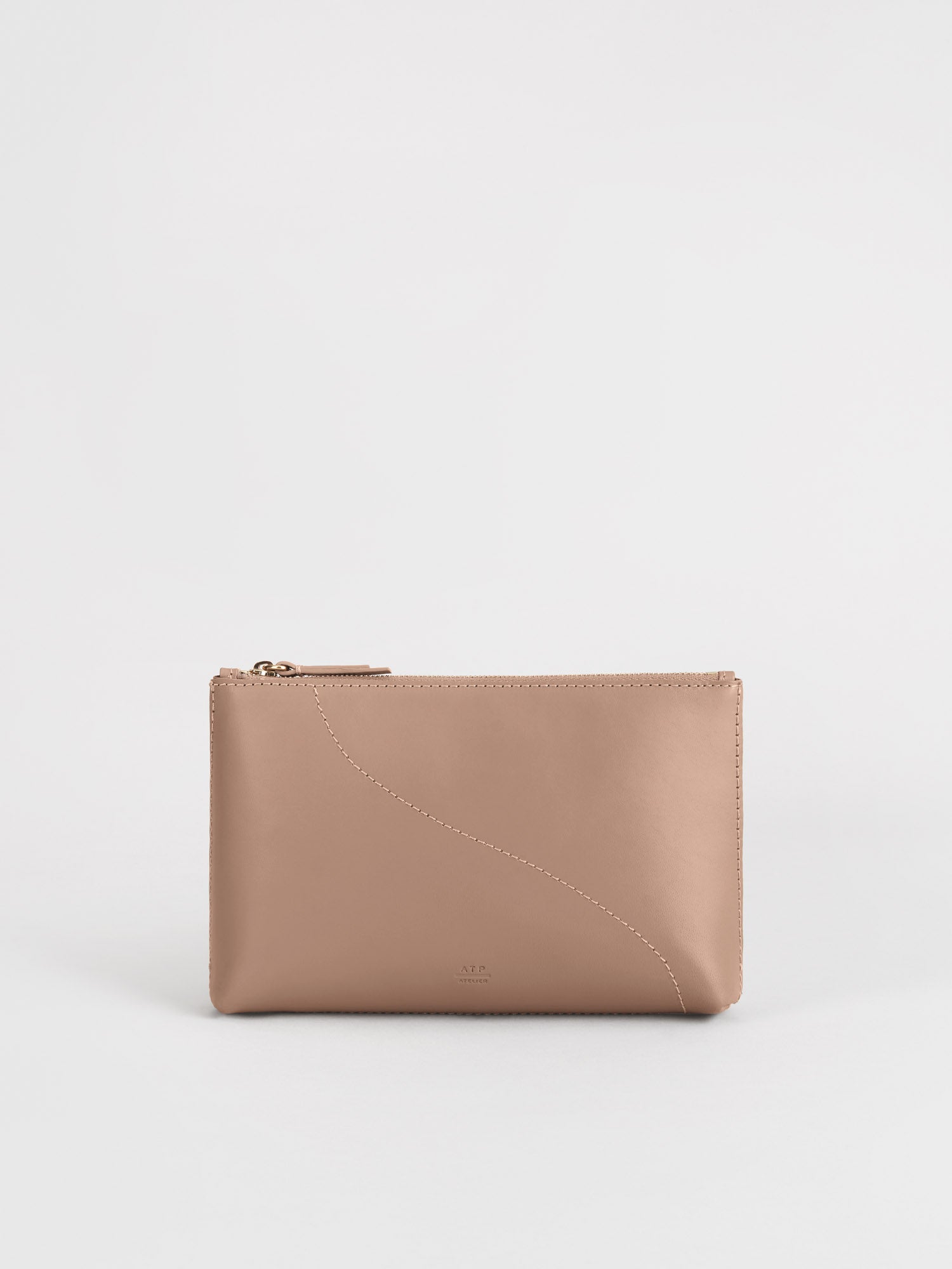 Solaio Hazelnut Leather Beauty Bag