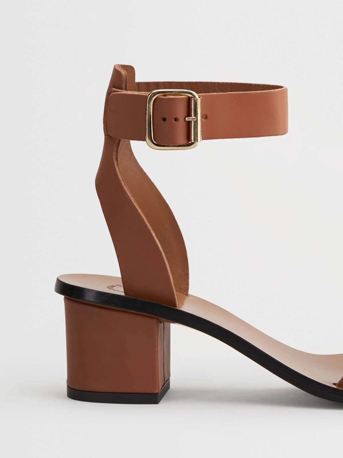 Carmen Brandy Leather Ankle strap heels